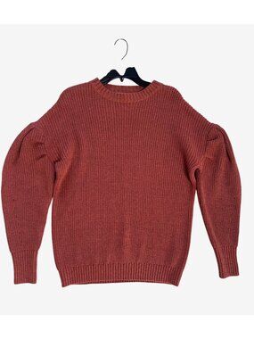 Endless Rose Rust Long Sleeve Pullover Sweater Ribbed Knit S